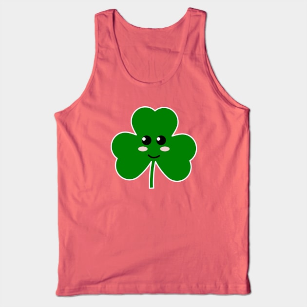 Cute St Patricks Day Shamrock Tank Top by POD Creations